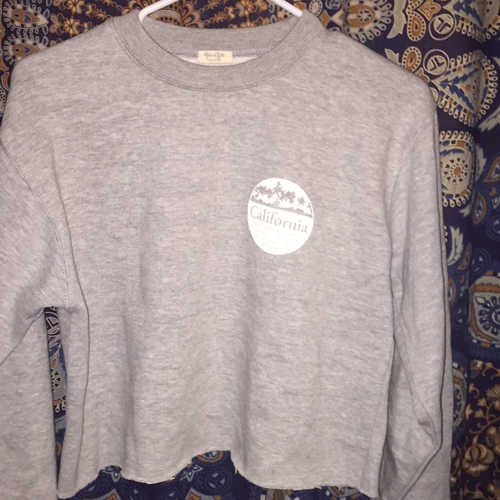 Cropped grey sweatshirt